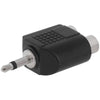 ACCL 3.5mm Mono Plug to 2xRCA Jack Adapter - Straight