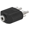 ACCL 3.5mm Stereo Jack to 2xRCA Plug Adapter - Straight