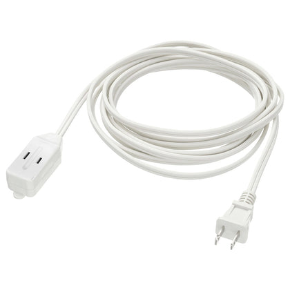 ACCL 3 Outlet Power Extension Cord White 6 Feet