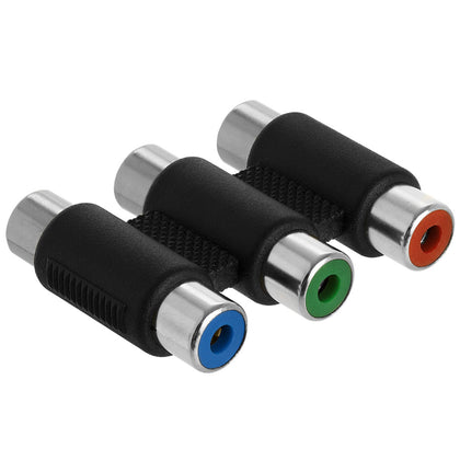 ACCL 3-RCA Jacks to 3-RCA Jacks Coupler - Red, Green, Blue