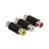 ACCL 3-RCA Jacks to 3-RCA Jacks Coupler - White, Red, Yellow