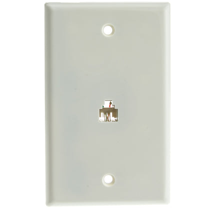 ACCL 2 Line Telephone Wall Plate, RJ11, 4 Conductor, White