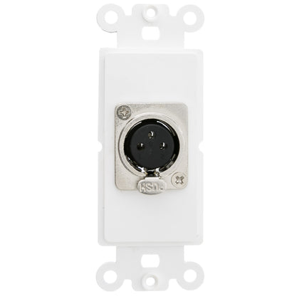 ACCL Decora XLR Female to Solder Type Wall Plate Insert, White