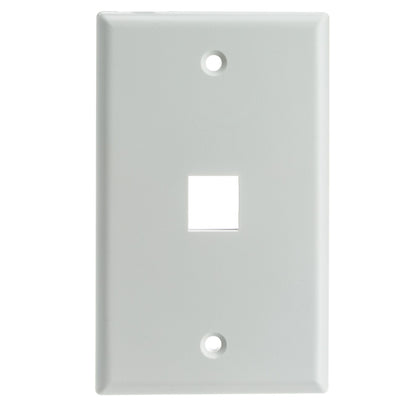 ACCL Keystone 1 Port Single Gang Wall Plate, White