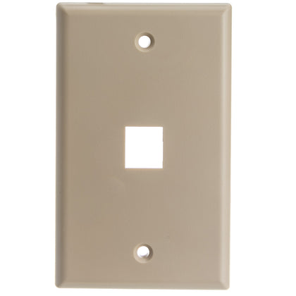 ACCL Keystone 1 Port Single Gang Wall Plate, Beige