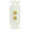 ACCL Decora 2 Banana Plug Binding Posts Wall Plate Insert, White