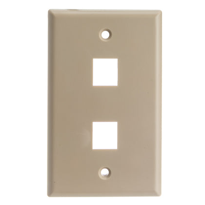 ACCL Keystone 2 Port, Single Gang Wall Plate, Beige