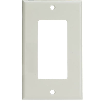 ACCL Decora 1 Hole, Single Gang Wall Plate, White