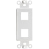 ACCL Decora Wall Plate Insert, White, 2 Hole for Keystone Jack