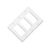 ACCL Blank Decora, Triple Gang Wall Plate, White