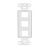 ACCL Decora Wall Plate Insert - 3 Hole for Keystone Jack - White