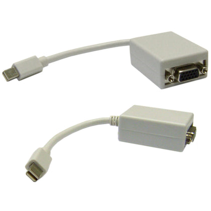 ACCL 6in Mini DisplayPort (MiniDP/mDP) Male to HD15 Female Adapter Cable, White