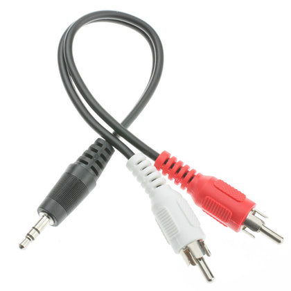 ACCL 6in 3.5mm Male to Dual RCA Male (Red/White) Audio Adapter Cable