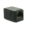 ACCL Cat5e RJ45 Female Unshielded Coupler, Black