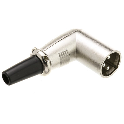 ACCL 3 Conductor XLR Male Adapter/Connector, Right Angle, Solder Type