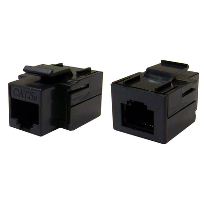 ACCL RJ45 Female Cat5e Keystone Inline Coupler, Black