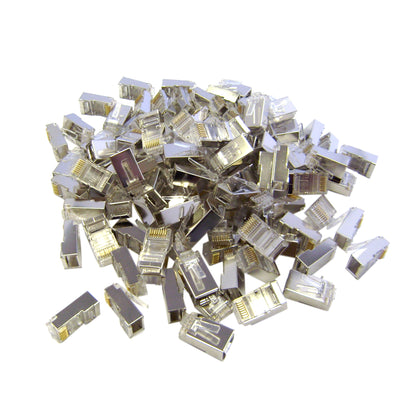 ACCL Shielded Cat6 RJ45 (8P8C) Crimp Connectors for Stranded Cable [100 Pieces/Pack]