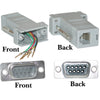ACCL DB9 Male to RJ12 Jack Modular Adapter, Gray