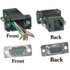 ACCL DB9 Male to RJ45 Jack Modular Adapter, Black