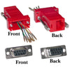 ACCL DB9 Female to RJ45 Jack Modular Adapter, Red