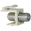 ACCL F-pin Coaxial Connector, F-pin Female Coupler Keystone Insert, Beige