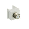 ACCL F-pin Coaxial Connector, F-pin Female Coupler Keystone Insert, White