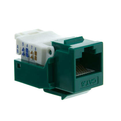 ACCL RJ45 Female Cat6 Keystone Jack Toolless, Green