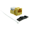 ACCL RJ45 Female Cat6 Keystone Jack Toolless, Yellow