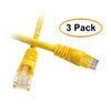 ACCL 35 Feet RJ45 Snagless/Molded Boot Yellow Cat6a Ethernet Lan Cable
