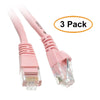 ACCL 50 Feet RJ45 Snagless/Molded Boot Pink Cat6 Ethernet Lan Cable