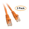 ACCL 2 Feet RJ45 Snagless/Molded Boot Orange Cat6a Ethernet Lan Cable