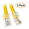 ACCL 2ft Cat5e RJ45 Bootless Ethernet Patch Cable, Yellow