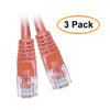 ACCL 25 Feet RJ45 Snagless/Molded Boot Orange Cat5e Crossover Ethernet Lan Cable