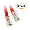 ACCL 25ft Cat6 RJ45 Bootless Ethernet Patch Cable, Red