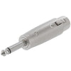 ACCL 3P XLR Jack to 6.35mm Mono Plug Adapter