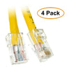 ACCL 5ft Cat6 RJ45 Bootless Ethernet Patch Cable, Yellow