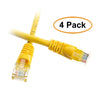 ACCL 1.5 Feet RJ45 Snagless/Molded Boot Yellow Cat6 Ethernet Lan Cable