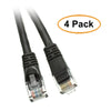 ACCL 1ft RJ45 Snagless/Molded Boot Black Cat5e Ethernet Lan Cable