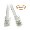 ACCL 25ft Cat6 RJ45 Bootless Ethernet Patch Cable, White