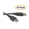 ACCL 10ft USB 2.0 A Male to A Male Cable, 28/24 AWG, Black