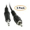 ACCL 6ft 3.5mm Mono Male to RCA Male Cable, Black