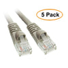 ACCL 12ft RJ45 Snagless/Molded Boot Gray Cat5e Ethernet Lan Cable