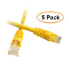 ACCL 2 Feet RJ45 Snagless/Molded Boot Yellow Cat6a Ethernet Lan Cable