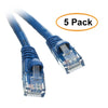 ACCL 6in RJ45 Snagless/Molded Boot Blue Cat5e Ethernet Lan Cable