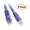 ACCL 2 Feet RJ45 Snagless/Molded Boot Purple Cat6 Ethernet Lan Cable