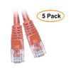 ACCL 3 Feet RJ45 Snagless/Molded Boot Orange Cat5e Crossover Ethernet Lan Cable