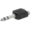 ACCL 6.35mm Stereo Plug to 2xRCA Jack Adapter - Straight