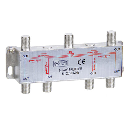 ACCL 6-Way Splitter 5-2050MHz F-Type