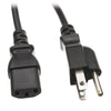 ACCL 6ft NEMA 5-15P to C13 Power Cable, 13 Amp, 16 AWG for Computer/Monitor, Balck