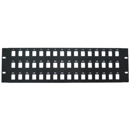 ACCL 3 Unit Rackmount 48 Port Blank Keystone Patch Panel